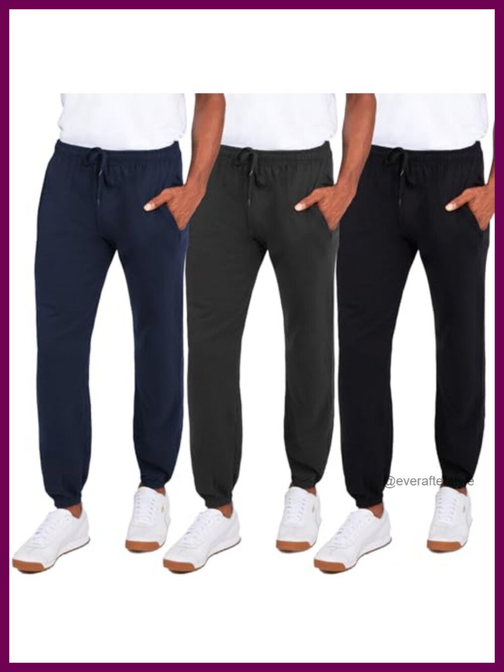 Men's Fleece Lined Joggers Sweatpants Tapered Athletic Lounge Pants